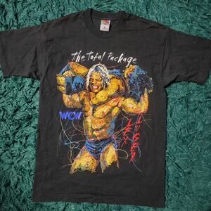 WCW Lex Luger Total Package Wrestling T Shirt Vintage 90s Fruit of Loom L